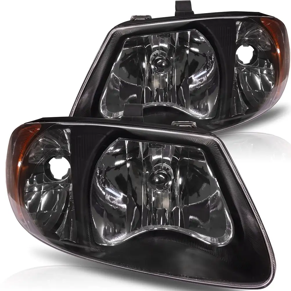 SCITOO Headlamps replacement For Chrysler Grand Voyager For Chrysler Town & Country For Chrysler For Dodge Caravan headlights assembly Black Housing Amber Reflector Clear Lens