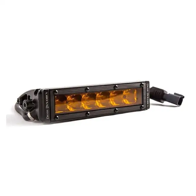 6 LED Light Bar Single Row SS6 Amber Driving Light Bar Single Diode Dynamics