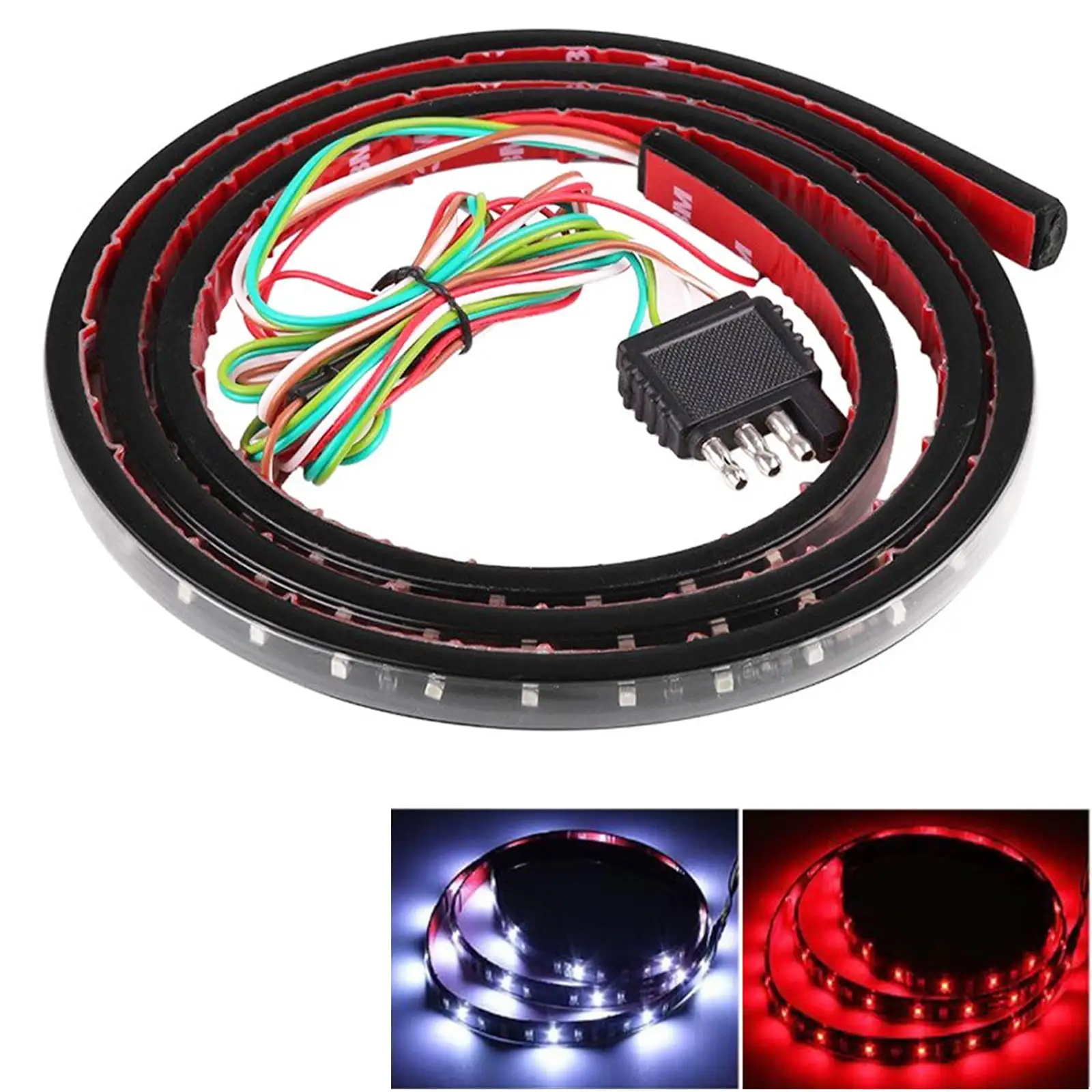 60 Inch LED Truck Tailgate Light Bar Strip. EEEkit Weatherproof Red White Reverse Brake Light with 90 LED. Multi-Function Turn Signal Running for Truck. SUV. RV. Trailer