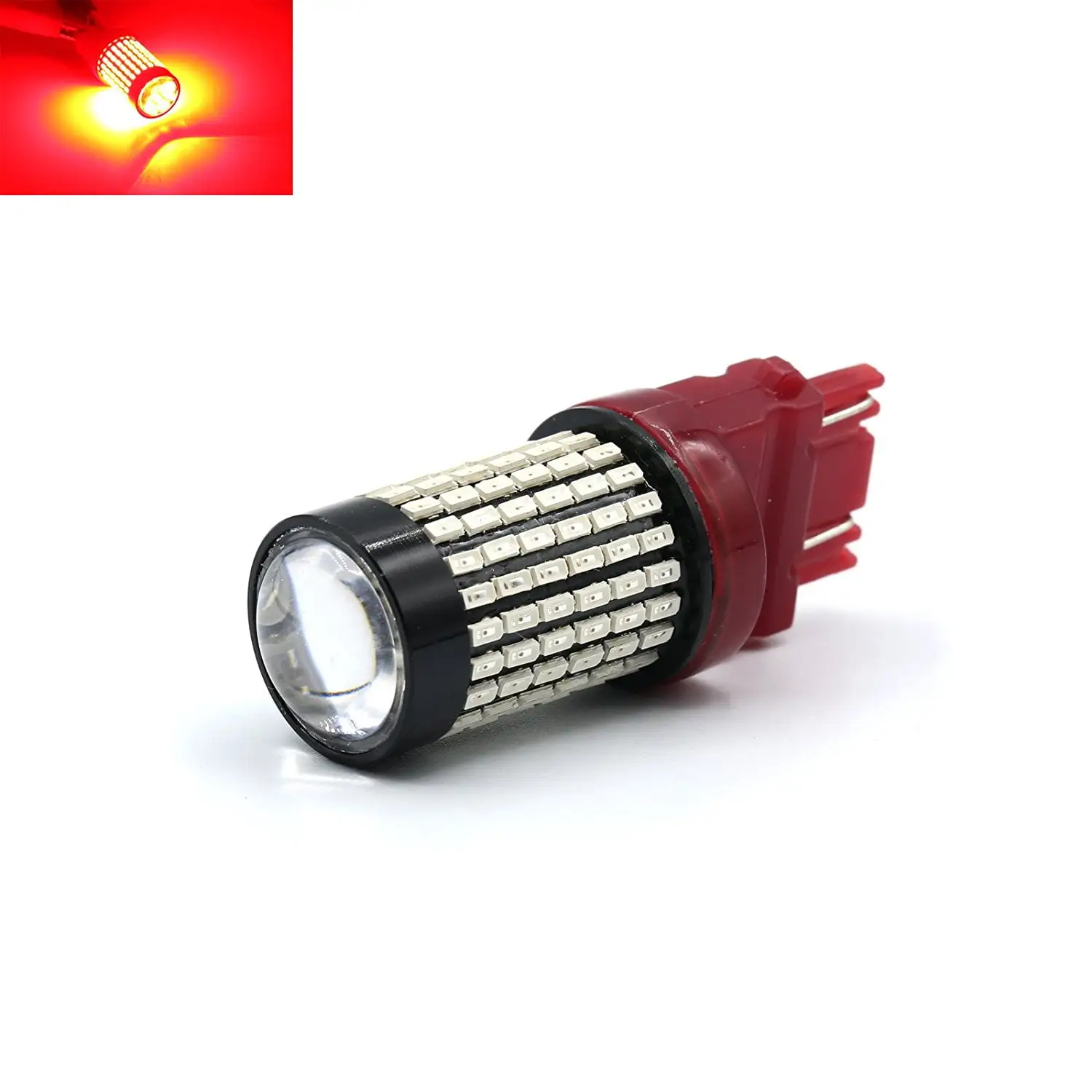 3157 Red 50W High Power 3014 Chip LED Projector Turn Signal/Brake/Tail Light Bulbs (3157. Red)