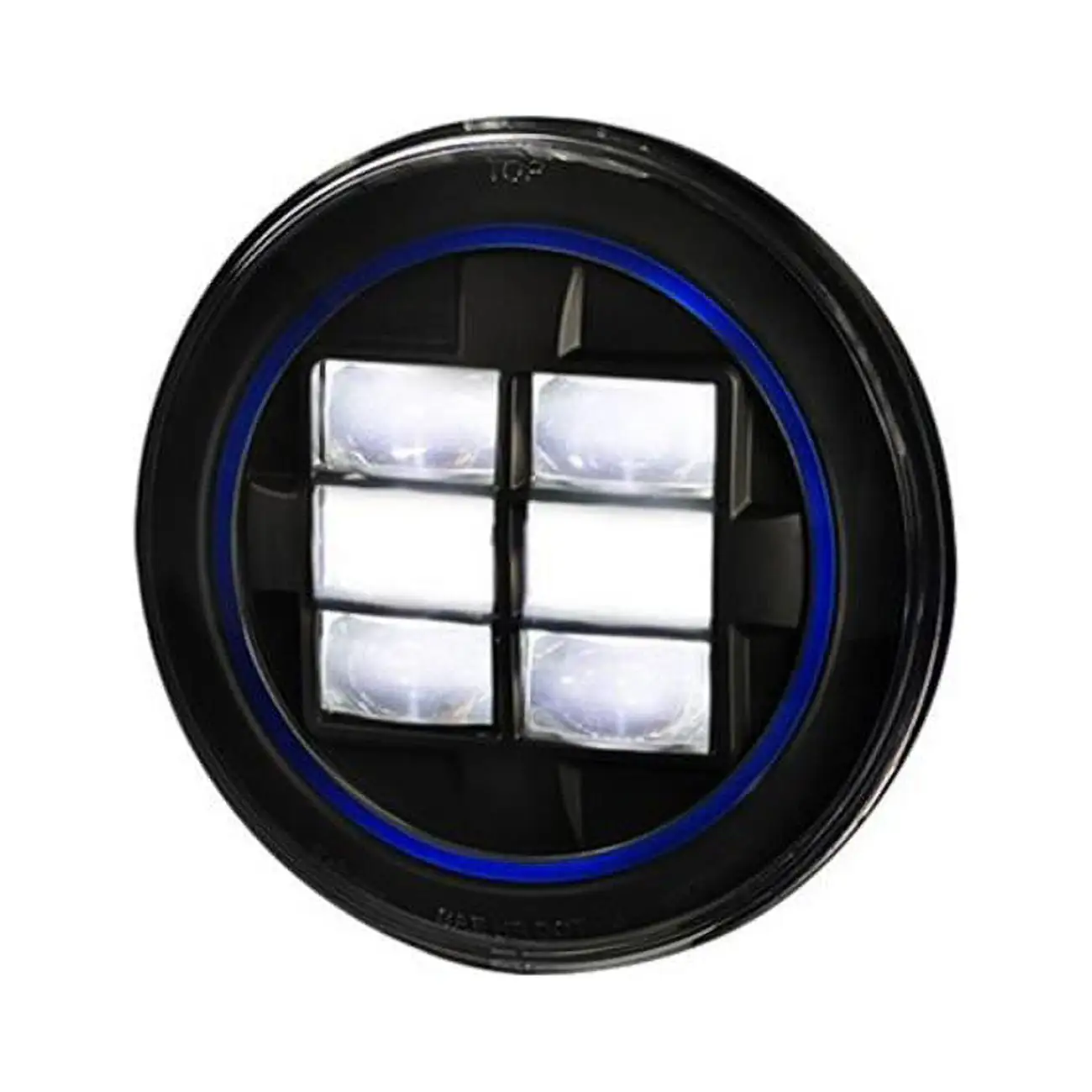 7 in. Round Halo Projector Headlight for All. Black & Blue