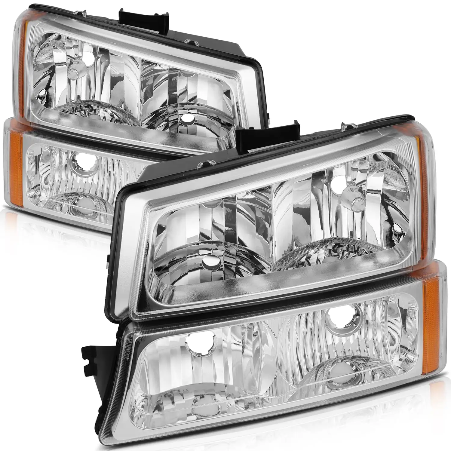 SCITOO Headlight Assembly Fit For Chevrolet Avalanche 1500|2500|Chevrolet Silverado 1500 HD|2500 HD 2003-2006.For Chevrolet Silverado 1500|1500 HD|2500 HD|3500 Classic 2007 Headlamp