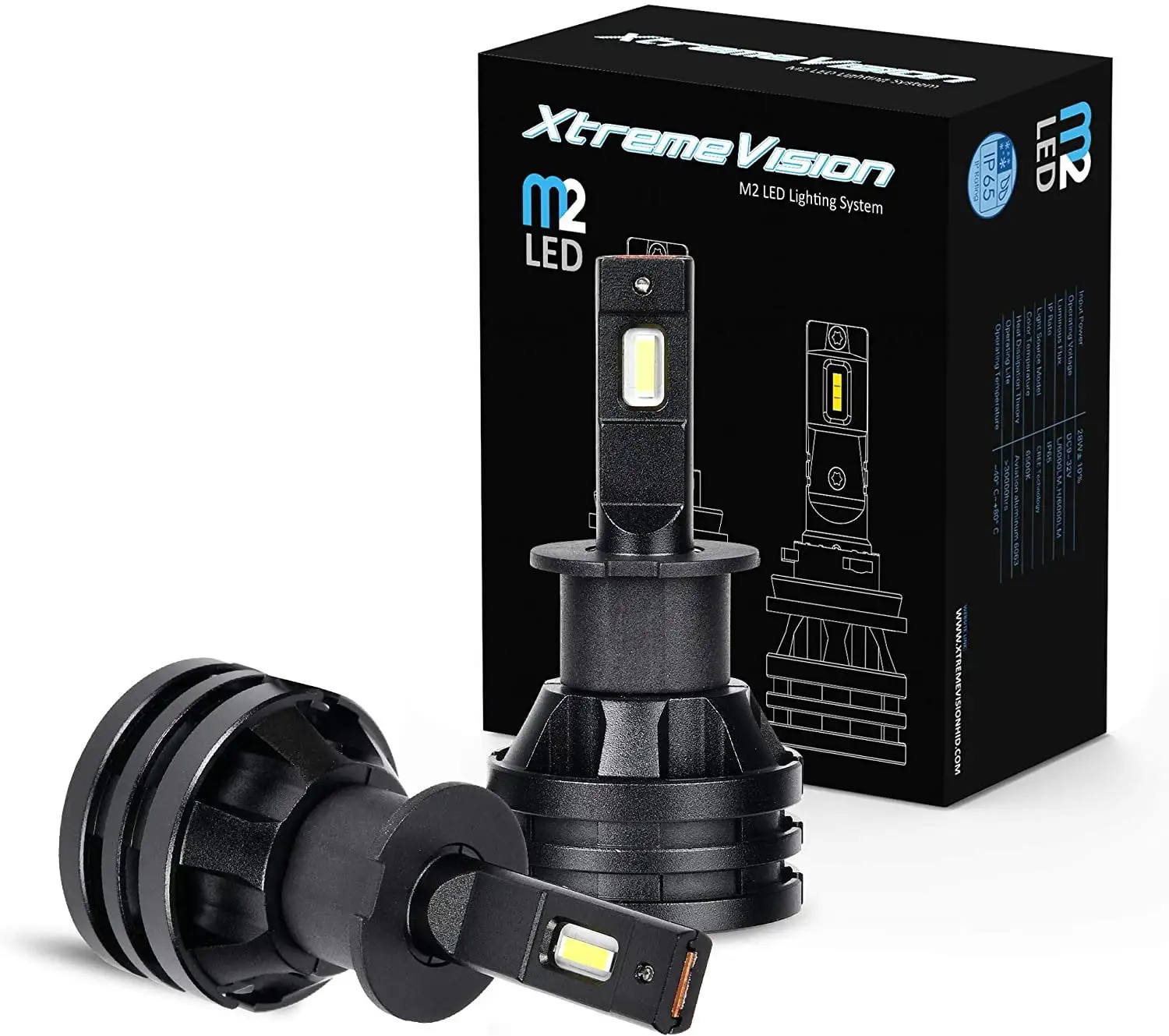 Xtremevision M2 70W 12.000LM - H3 LED Headlight Conversion Kit - 6500K CREE LED