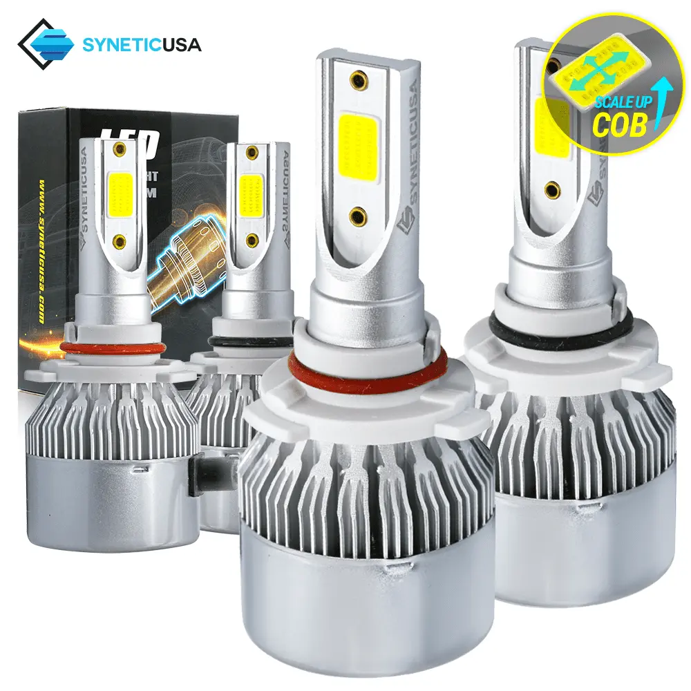 Hibibud 9005+9006 Combo 200W 20000LM CREE LED Headlight Kit High & Low Beam Light Bulbs