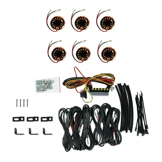 91041 Cyclone V2 LED Rock 6-Light kit. Amber