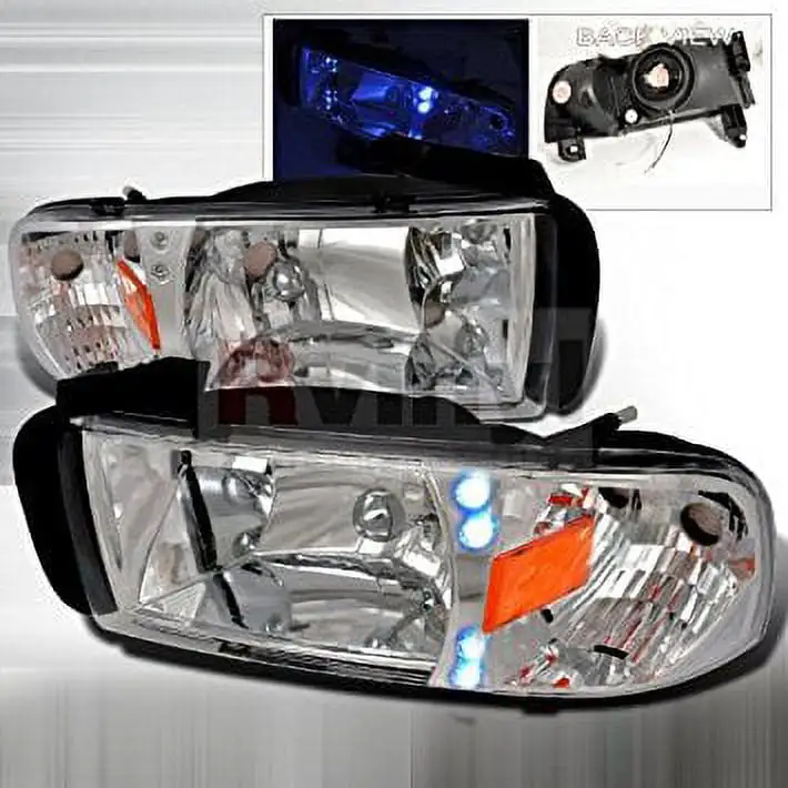 94-01 Dodge Ram 1Pc Led Headlights - Chrome