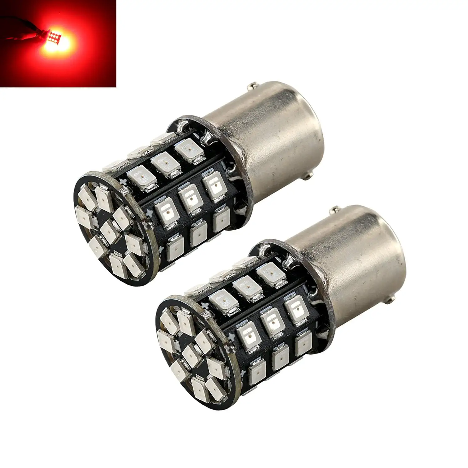 1157 Red High Power 2835 Chip 33-LED Turn Signal/Brake/Tail Light Bulbs (1157. Red)