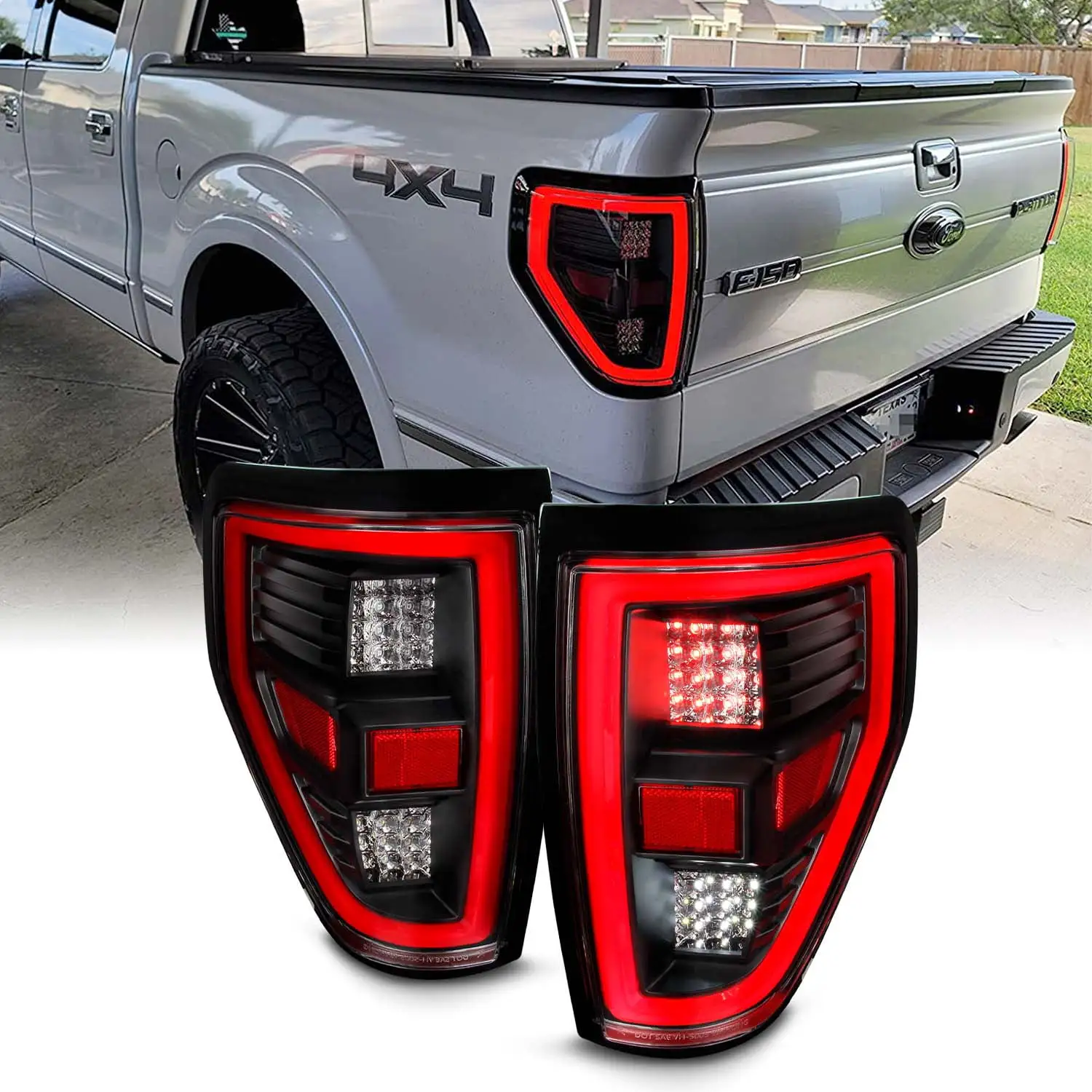 AKKON - For 1986-1997 Nissan Pickup truck D21 Hardbody OE Style Tail Lights Lamps Housing Assemblies with Dark Red Lens