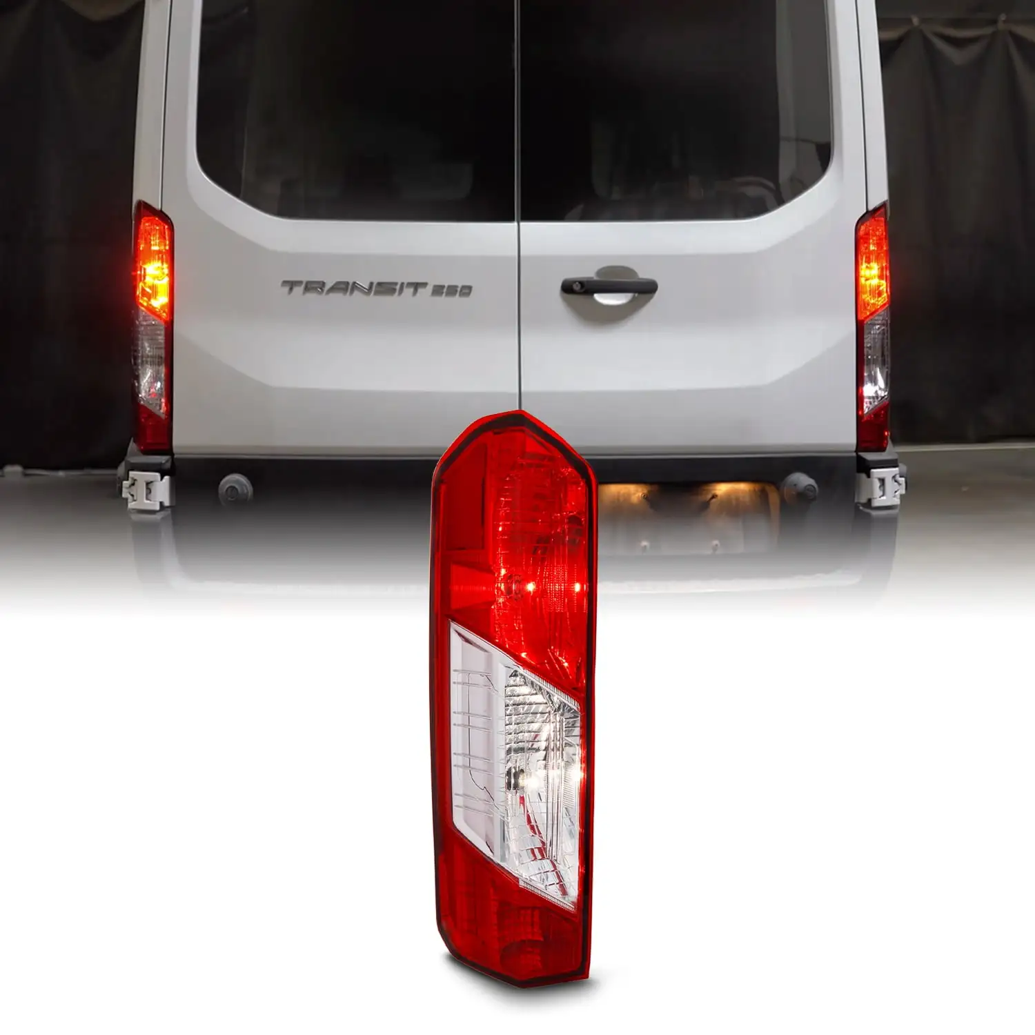 AKKON - Fits 2016 2017 2018 2019 2020 2021 Honda Civic Sedan US Built Red Smoked Outer Tail Lights Pair Driver Left+Passenger Right