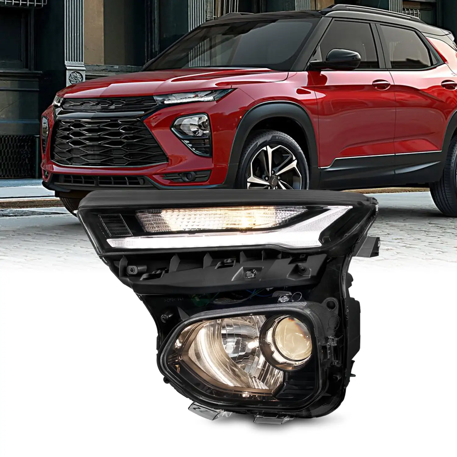 AKKON - Fit 2021 2022 2023 Chevy Traiblazer 21-23 Halogen Type Headlight w/LED DRL Headlamp OE Style Driver Left Side