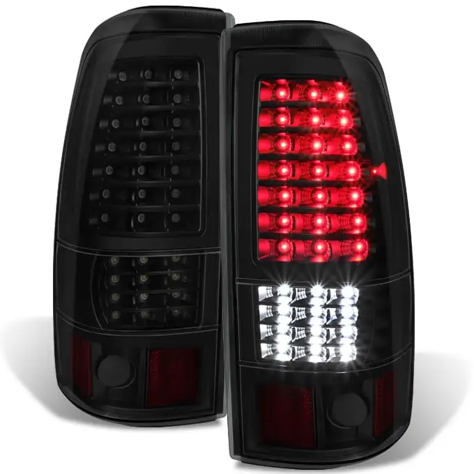 AKKON - For 00-06 BMW E53 X5 SUV Red Smoked Rear Tail Light Brake Lamps 4pcs Replacement Pair Left + Right