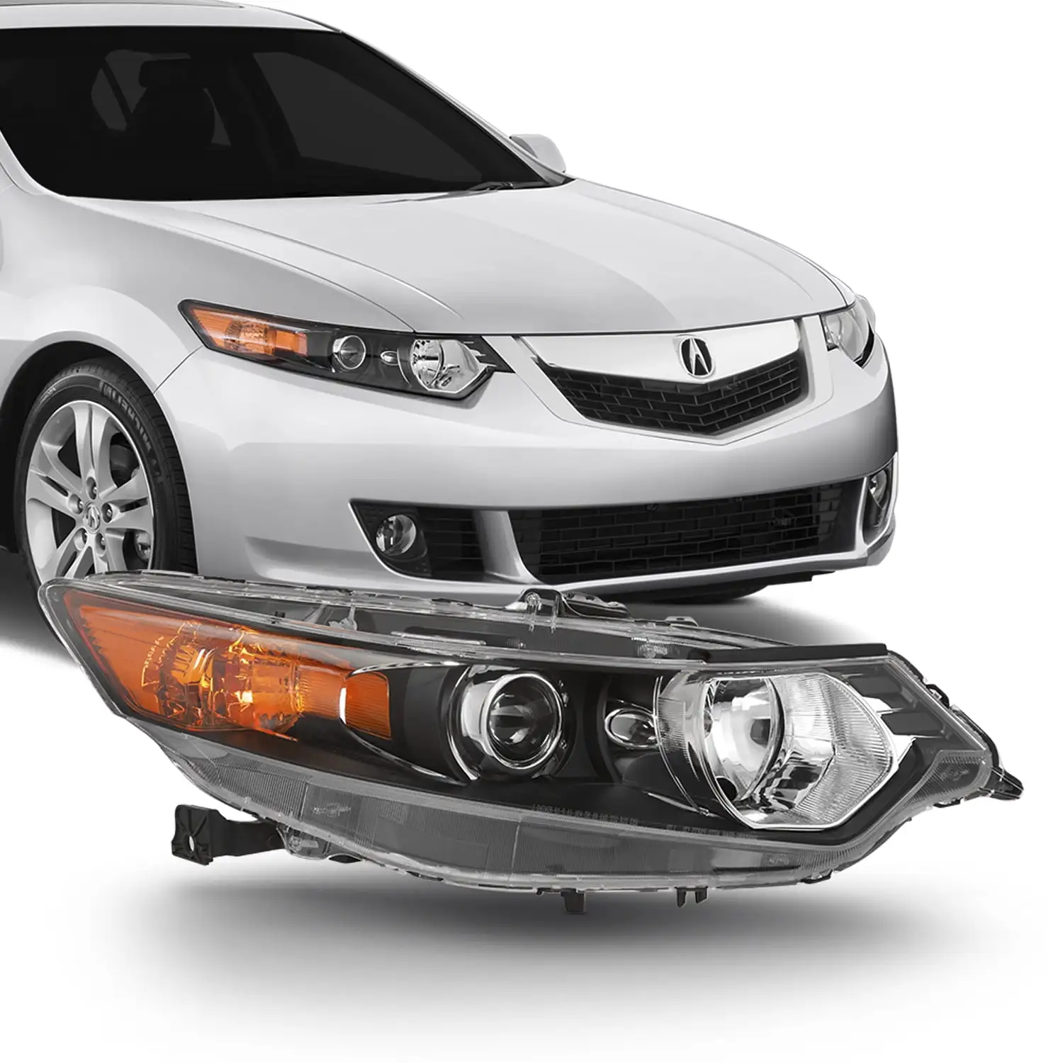 AKKON - Fits 2009-2014 10 11 12 13 Acura TSX Sedan 4-Door [HID Style] Headlight Right Passenger Side Replacement