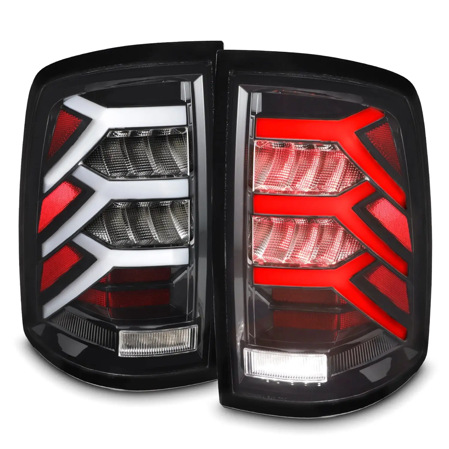 AKKON - Fits 2019-2023 Dodge Ram 1500 Big Horn/Tradesman [Halogen Type] Black Bezel Red Len Tail Light Brake Lamp Driver