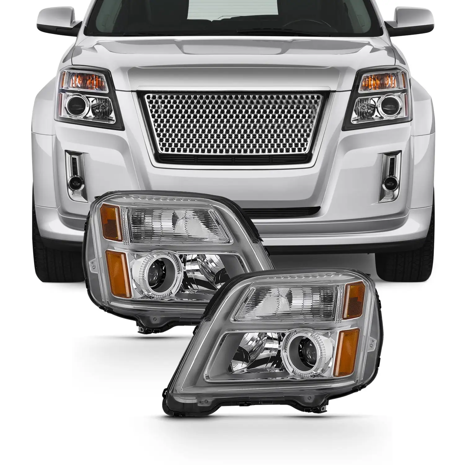 AKKON - Fits 2010-2015 GMC Terrain SUV [Halogen Type] Original Manufacturer Style Headlights Assembly Full Set