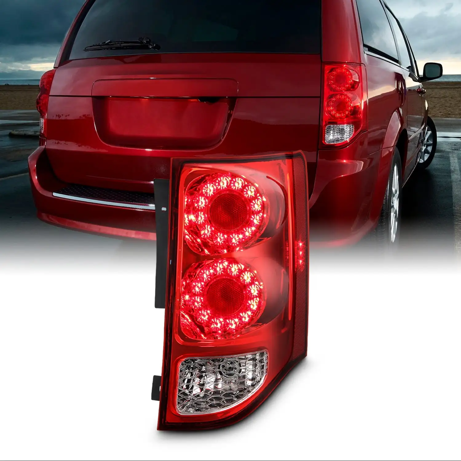 AKKON - [OE Style] Fits 2008-2012 Honda Accord Sedan 4Door Tail Lights Brake Lamps Driver Left + Passenger Right Pair