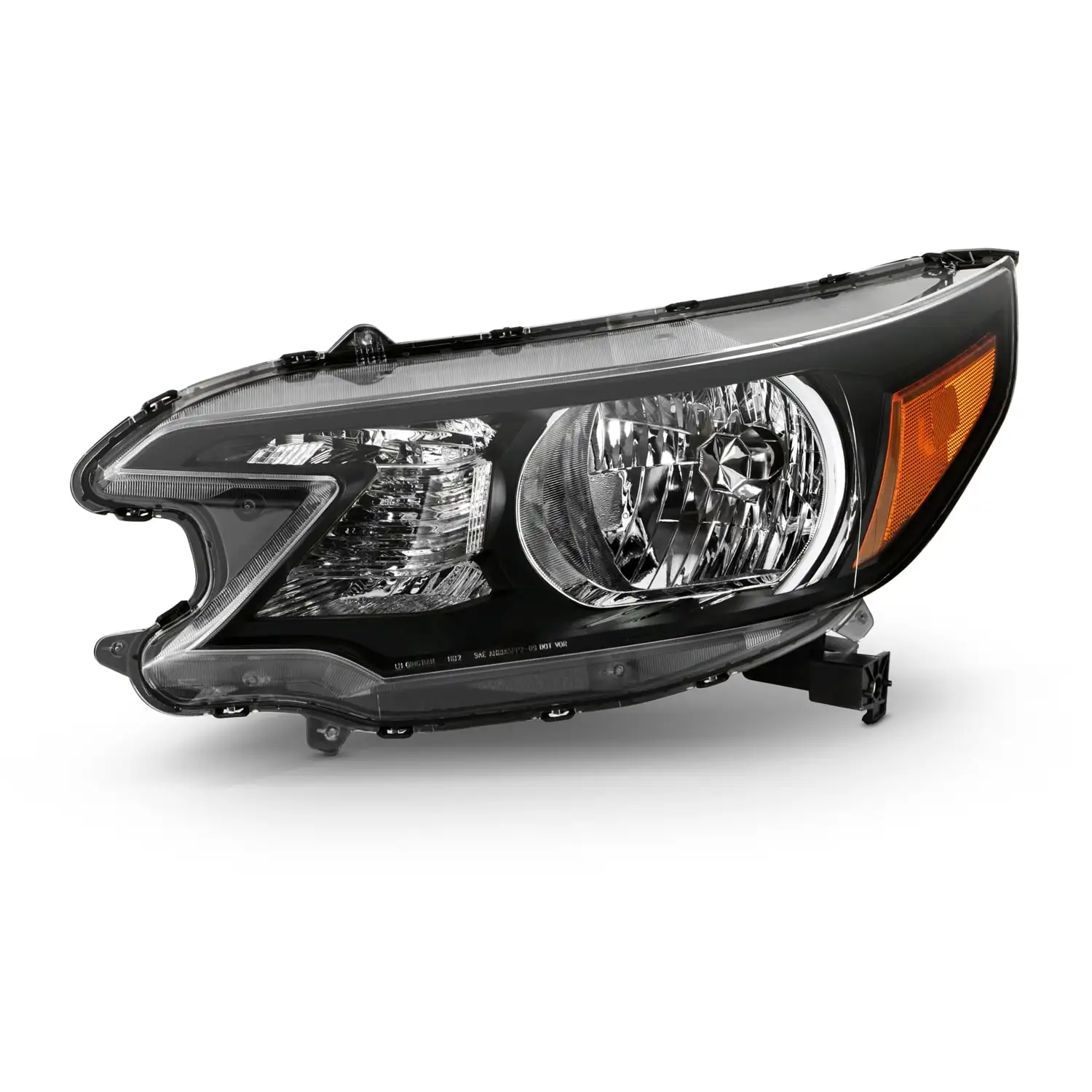 AKKON - Fits 2012 2013 2014 Honda CR-V [Halogen Type] Black Headlight Driver Left Side Headlamp Replacement