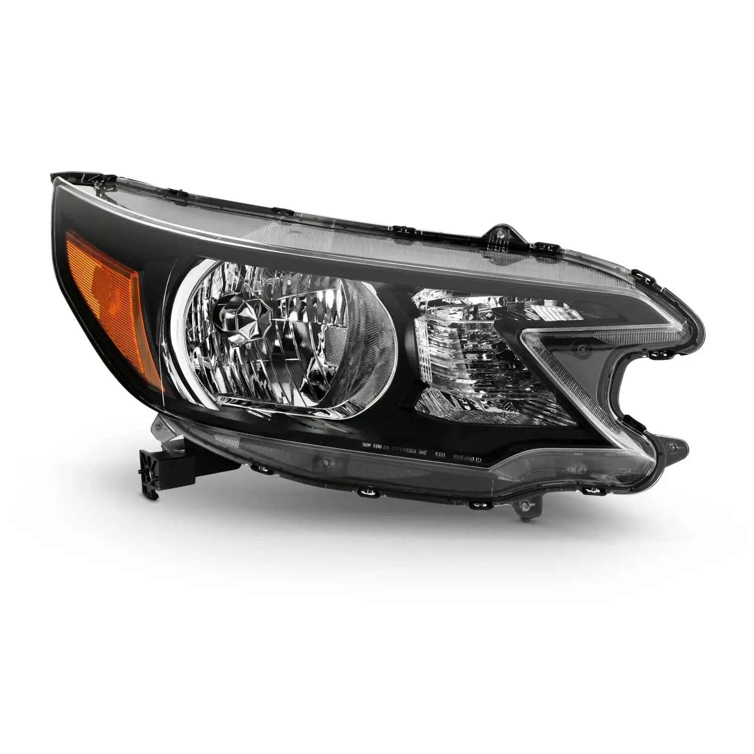 AKKON - Fits 2012 2013 2014 Honda CR-V [Halogen Type] Black Headlight Passenger Right Side Headlamp Replacement