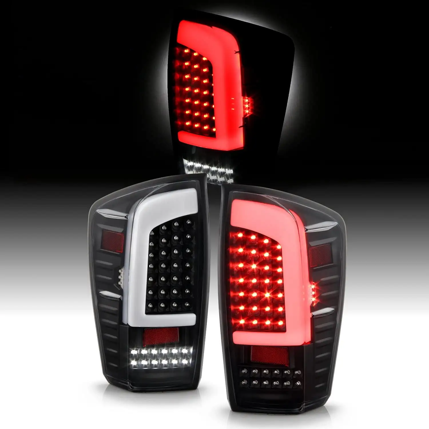 AKKON - For [Altezza Style] 00-06 Chevy Suburban Tahoe | GMC Yukon Yukon XL Black Bezel Tail Light Brake Lamps Pair