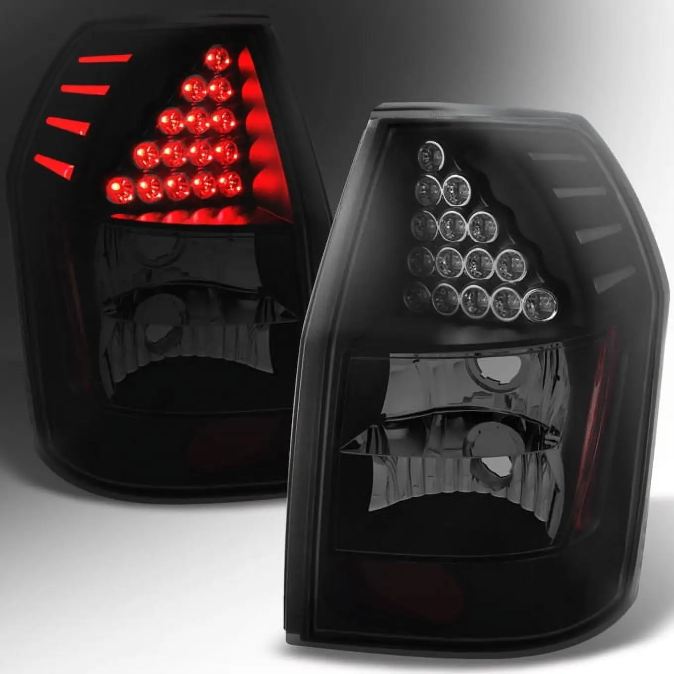 AKKON - For 04-12 Titan A60 Pickup Truck Rear Black Smoke Tail Lights Brake Lamps Replacement Pair