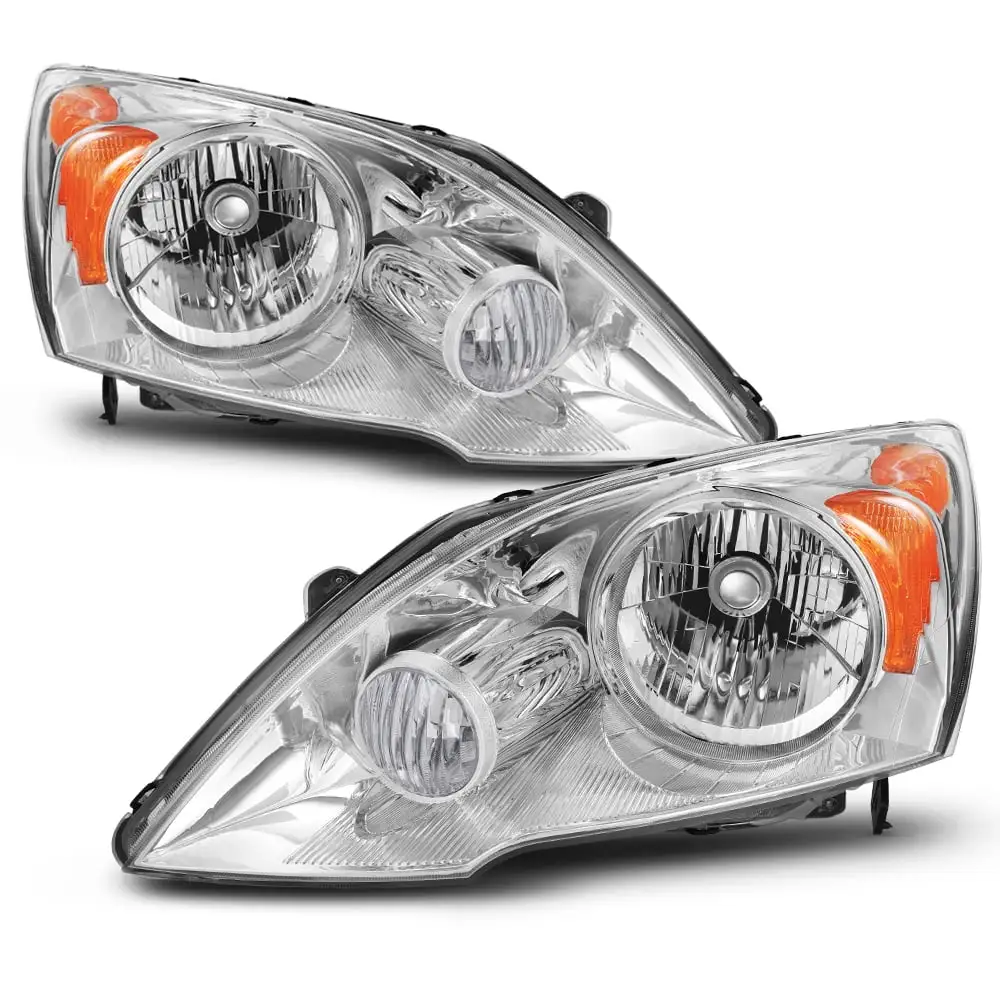 AKKON - For 2007 2008 2009 2010 2011 Honda CR-V Driver and Passenger Side Headlights Headlamps Pair Set