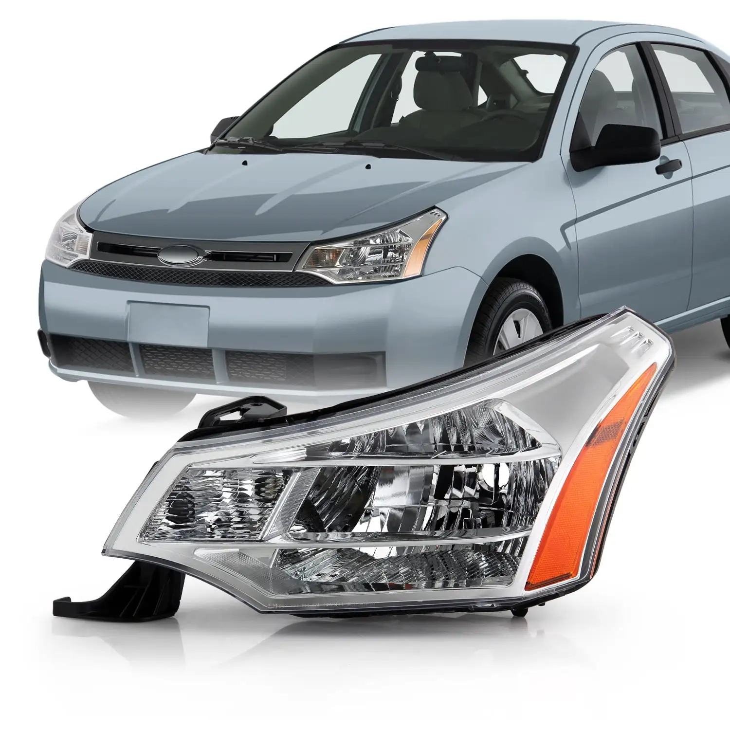 AKKON - For 2008-2011 Ford Focus OE Factory Style Headlights Replacement - Driver Left Side