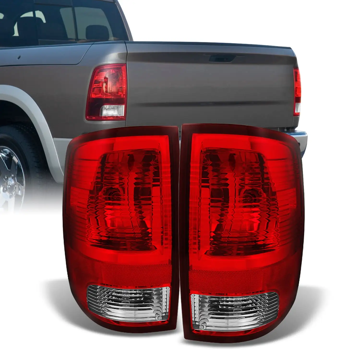 AKKON - Fits 2007-2011 Honda CR-V CRV Chrome Red Tail Light Brake Lamp Driver Left Side Replacement 07 08 09 10 11