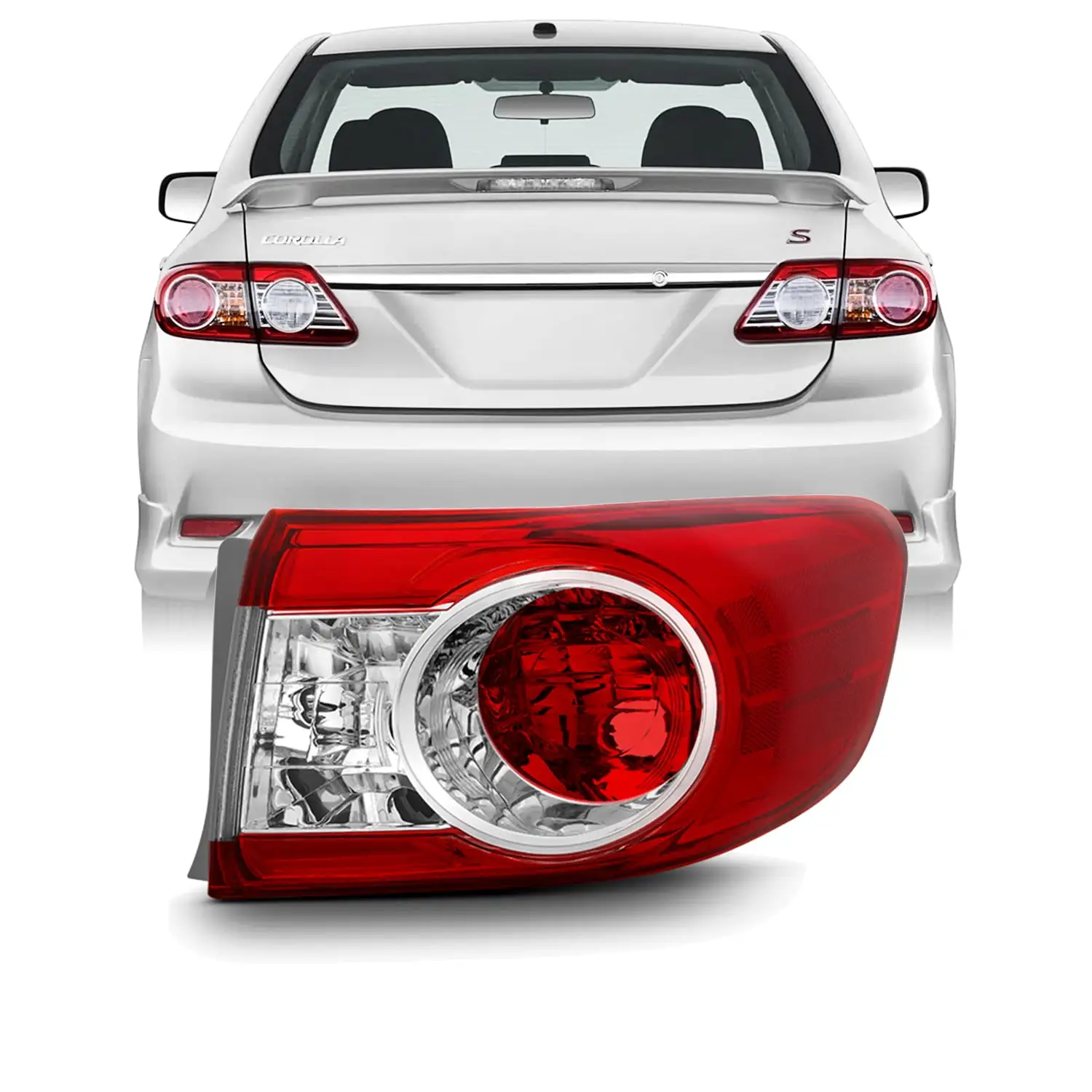 AKKON - Fit 2020 2021 2022 2023 Nissan Versa Halogen Type Tail Light OE Style Outer Passenger Right Side Assembly