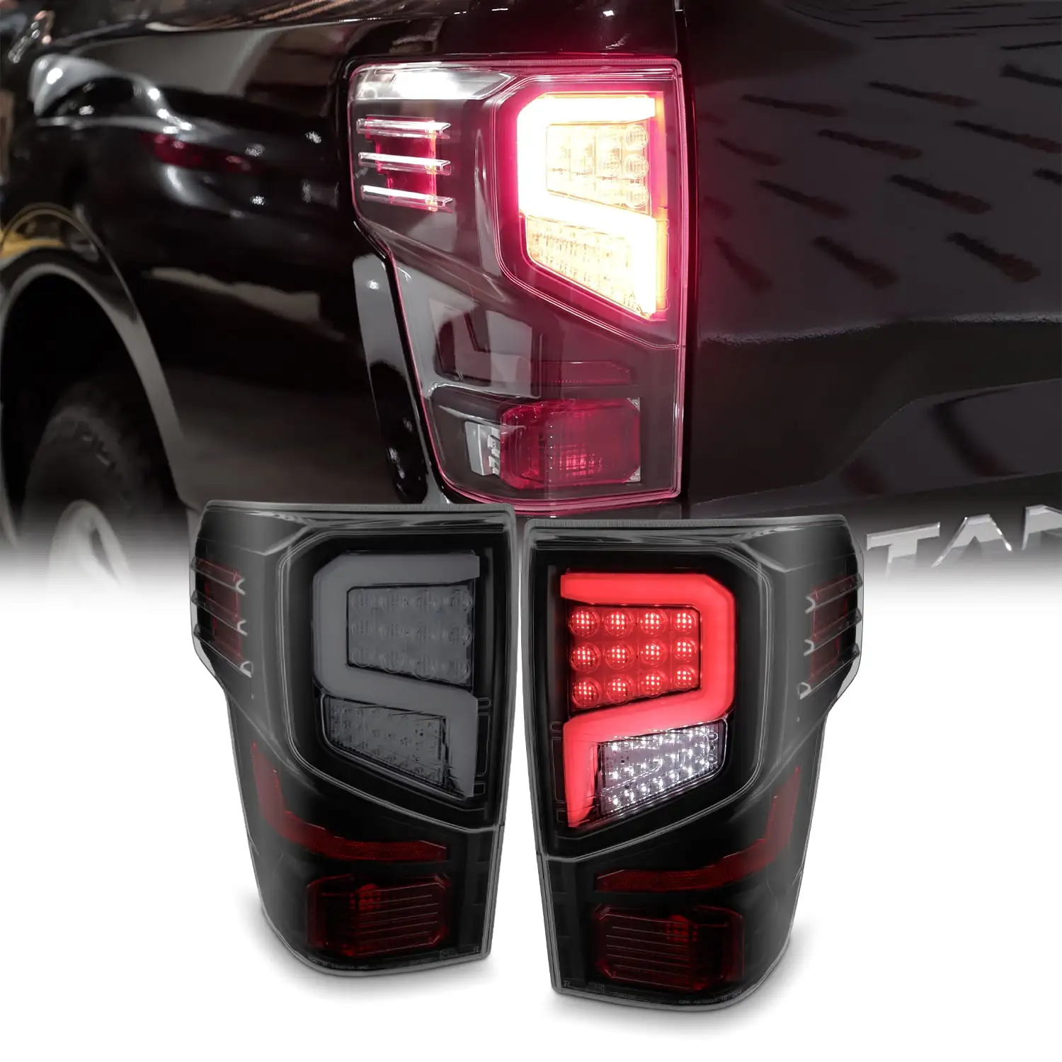 AKKON - For Chevy Silverado Pickup Truck Red Clear Tail Light Tail Lamp Brake Lamp Driver Left Side Replacement