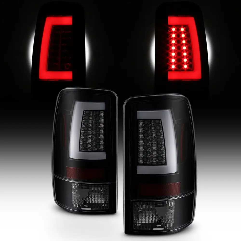 AKKON - For Black Smoked 00-06 GMC Yukon XL 1500/ 2500 Chevy Suburban Tahoe LED Bar Tail Brake Lights Left+Right