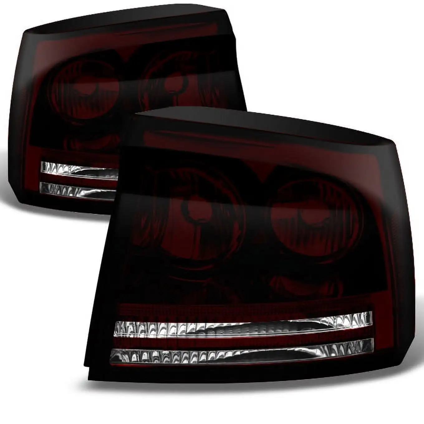 AKKON - For 2003-2005 350Z Fairlady Z Z33 Sport Coupe JDM Black Rear Tail Light Brake Lamps Replacement Left + Right