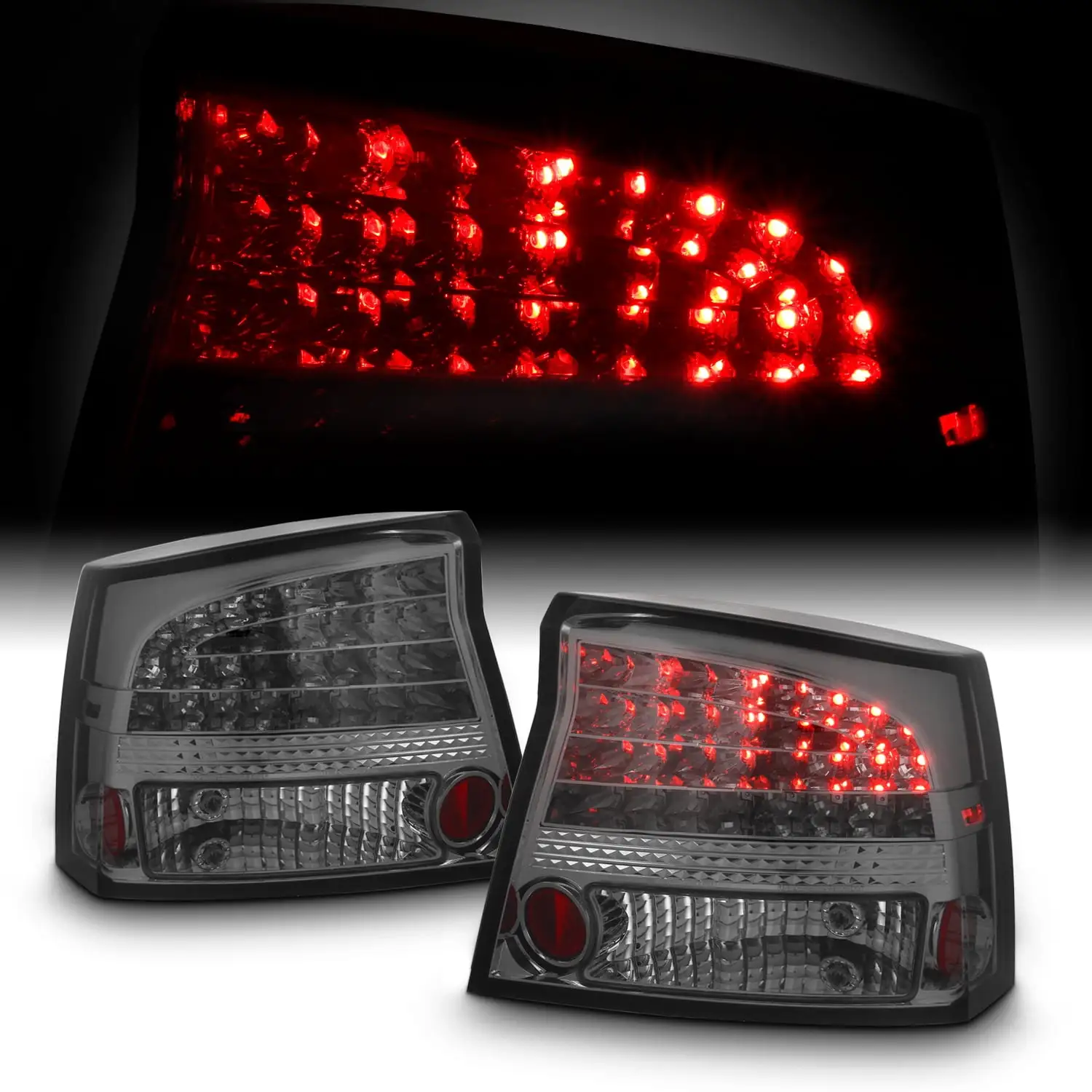 AKKON - For 2003-2008 Toyota Corolla Black Altezza Tail Lights Rear Brake Lamp w/Trunk Piece 4Pcs