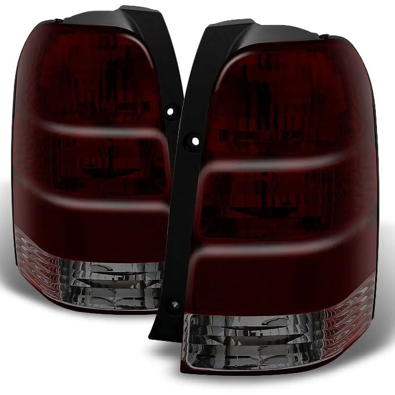 AKKON - Fits 2015-2017 Ford F-150 Pickup Truck [Halogen Type] Red Smoked Tail Lights Brake Lamps Pair Driver+Passenger