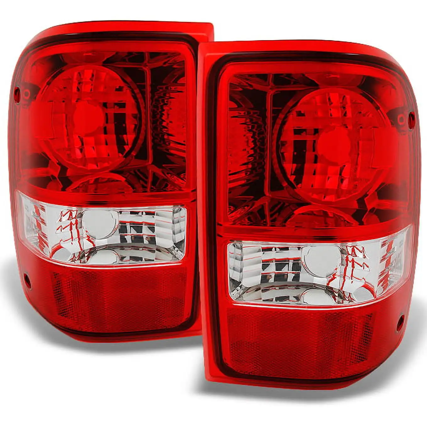 AKKON - For 03-06 Chevy Silverado Pickup Truck Red Clear Tail Lights Driver Left Side Replacement Lamps