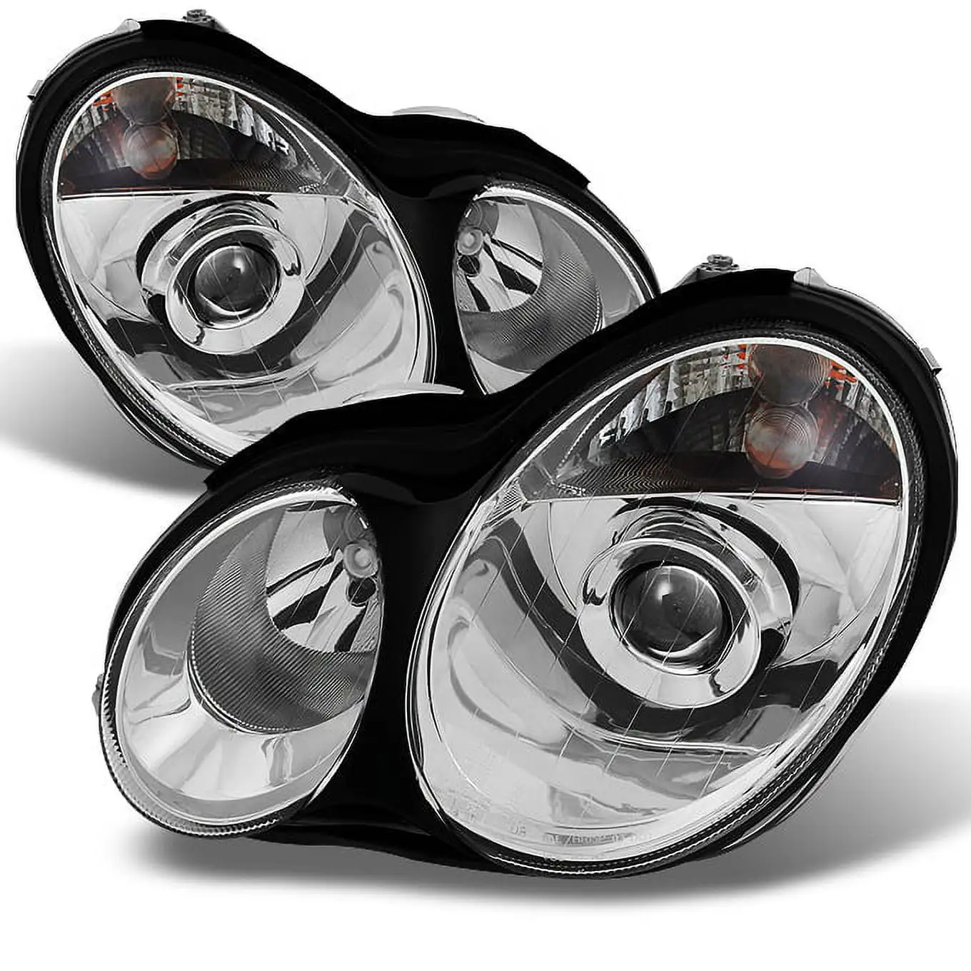 AKKON - For Mercedes Benz W203 C-Class 4Dr Sedan Wagon Halogen Type Projector Headlights Replacement Pair