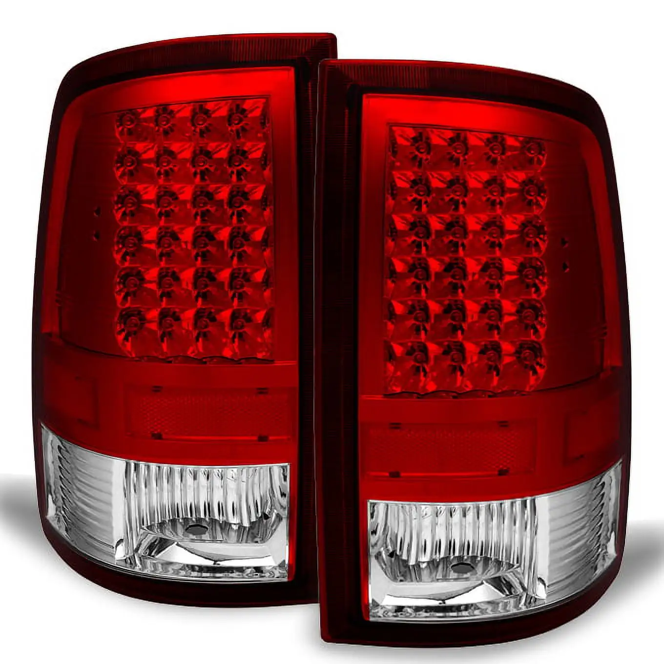 AKKON - For Chevy C/K 1500 Models & C10 GMC Sierra Yukon Pickup Truck LED Red Clear Tail Light Relacement Pair