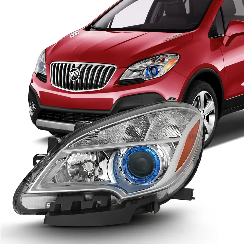 AKKON - For [Right Passenger Side] 2013 2014 2015 2016 Buick Encore Halogen Chrome Headlight