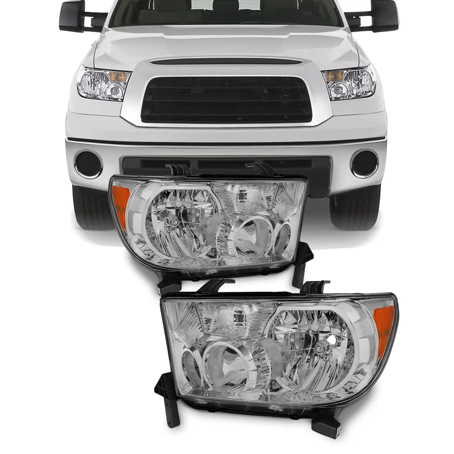 AKKON - For Toyota Tundra OE Replacement Headlights Driver/Passenger Head Lamps