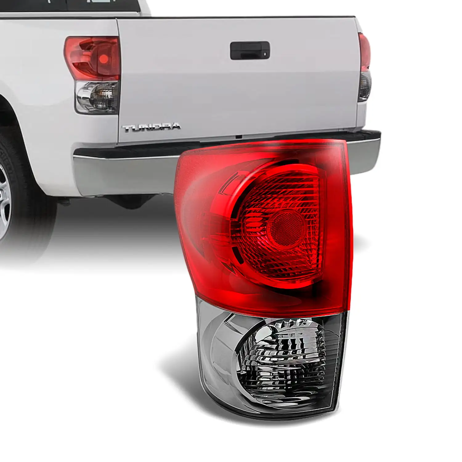 AKKON - For GMC Yukon Yukon XL 1500 XL 2500 SUV Red Clear Tail Lights Rear Brake Lamps Replacement Left + Right