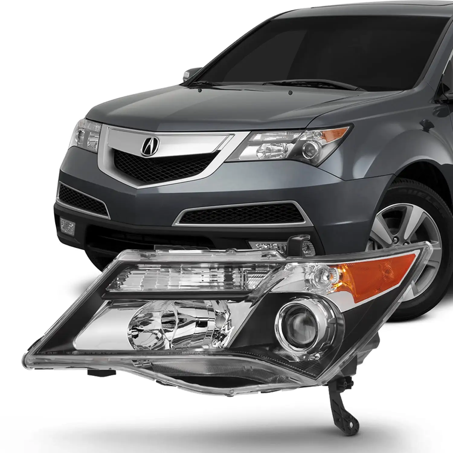 AKKON - [HID Style] Headlight For 2007 2008 2009 Acura MDX Sport Utility Model Driver Left Side Replacement Headlamp