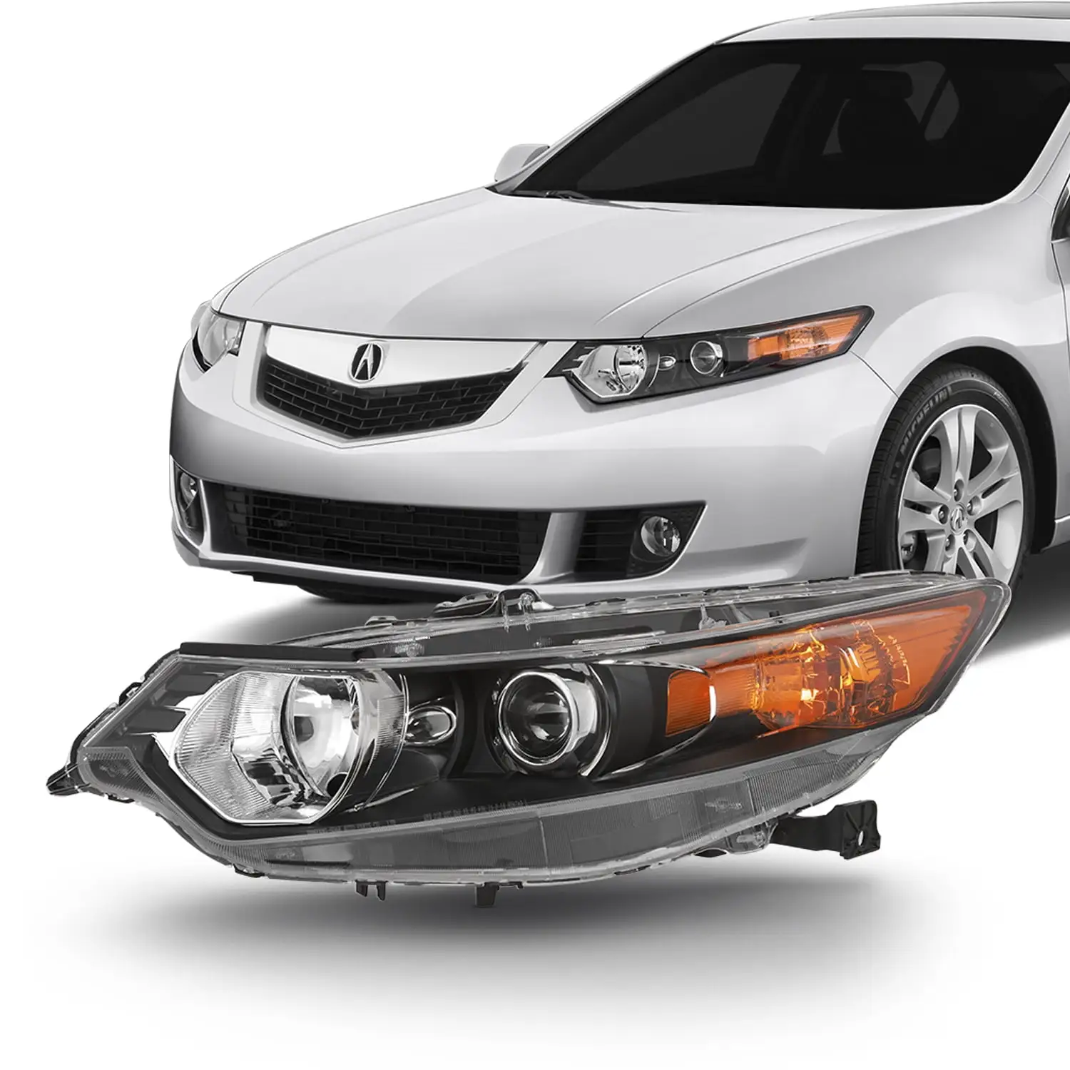 AKKON - [HID Type] Headlight For Acura TSX 2009-2014 HID Xenon Driver Left Side 2010 2011 2012 2013 09 14 Replacement