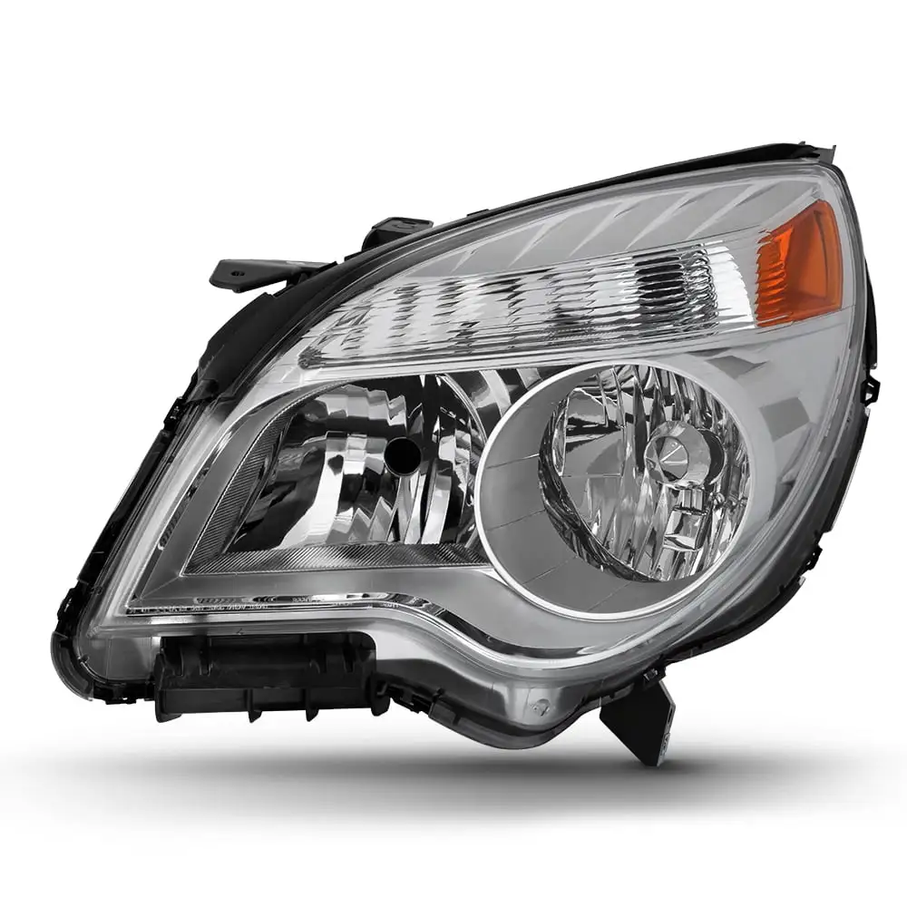 AKKON - [Halogen Style] For 2010-2015 Chevy Equinox LS/LT Model Chrome Clear Lens Headlight Driver Left Side