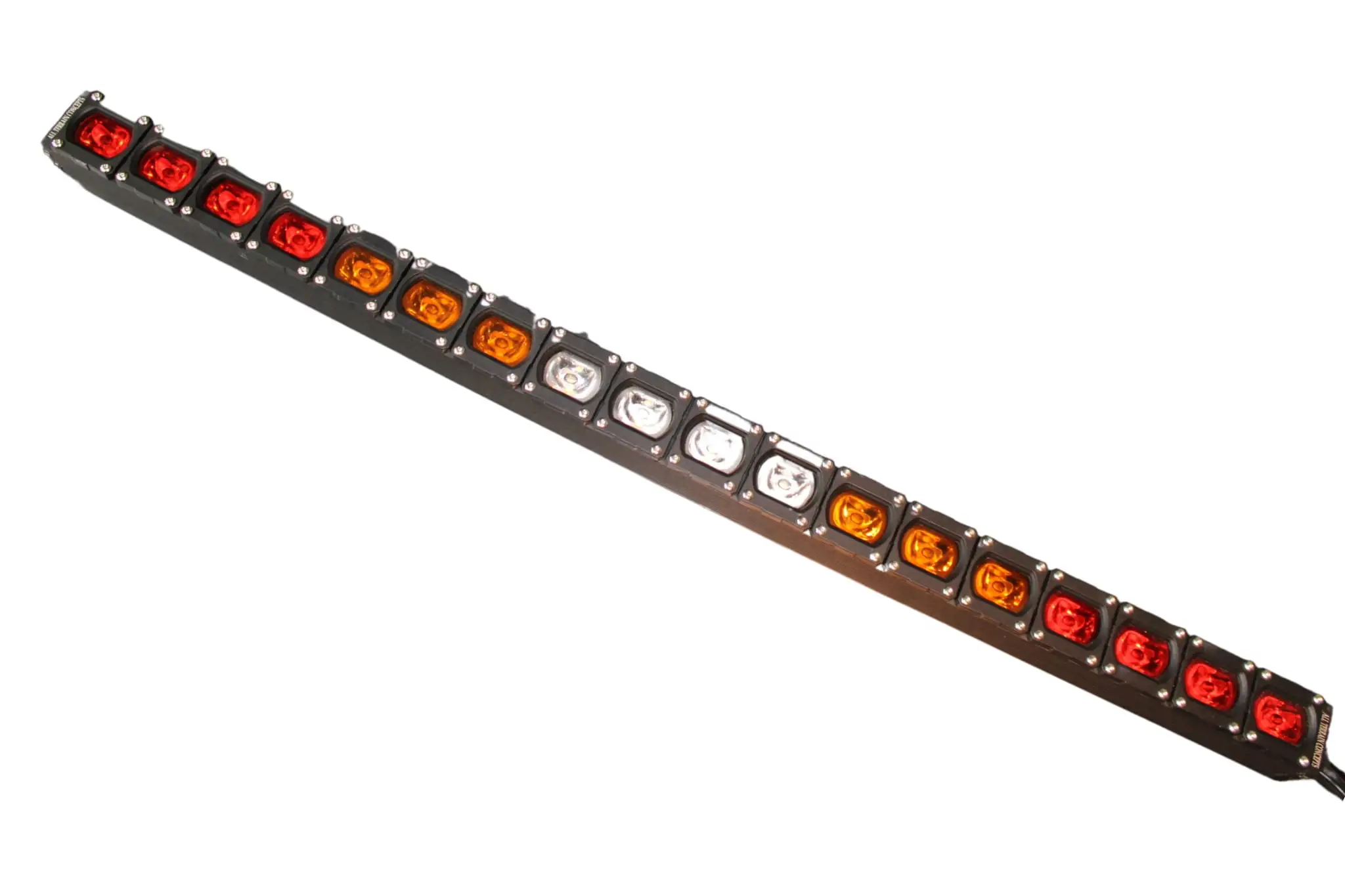 All Terrain Concepts - 36 inch Chase Series Light Bar with Blue Center | Red Turn Signals & Brake Lights | 5 Amber Strobe Patterns | L-Bracket Mount | BITD Approved | High Visibility