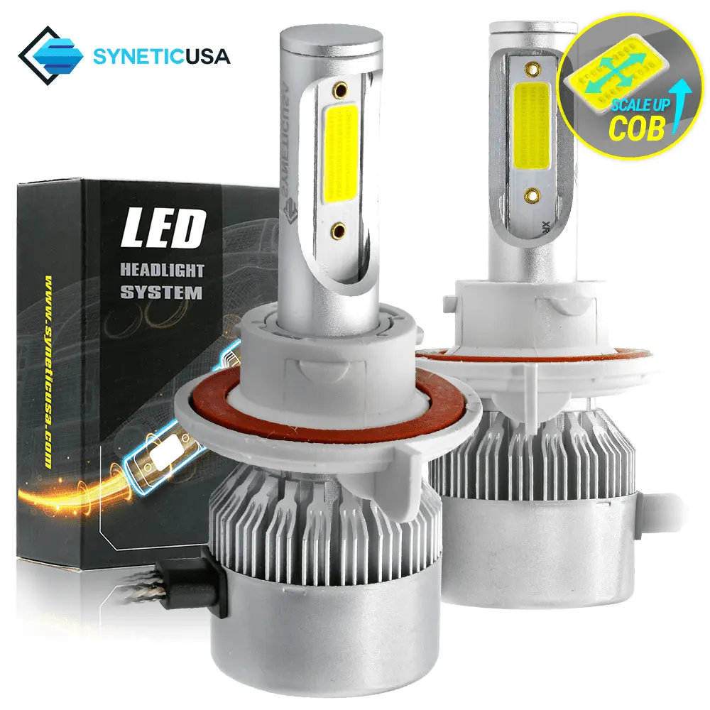 All in 1 H13 100W 10000LM CREE LED Headlight Kit High/Low Beam Bulbs High Power (H13. White)