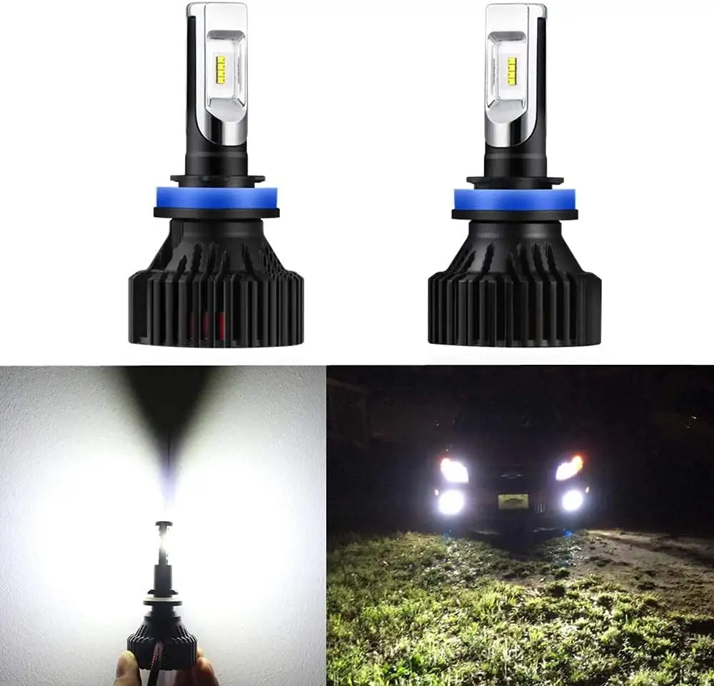 Alla Lighting 2pcs Super Bright 6500K White H11 H9 LED Headlight Bulbs Low Beam Lamps for 2013 2014 2015 2016 2017 Pathfinder