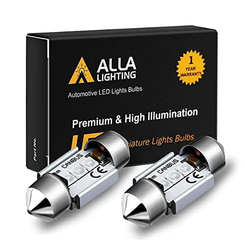 Alla Lighting 2x Festoon Interior Lights Map Lights Dome Light Lamps Super Bright SMD LED Bulbs Replacement for 2003-2012 Accord DE3175 DE3022 DE3021 (Blue)