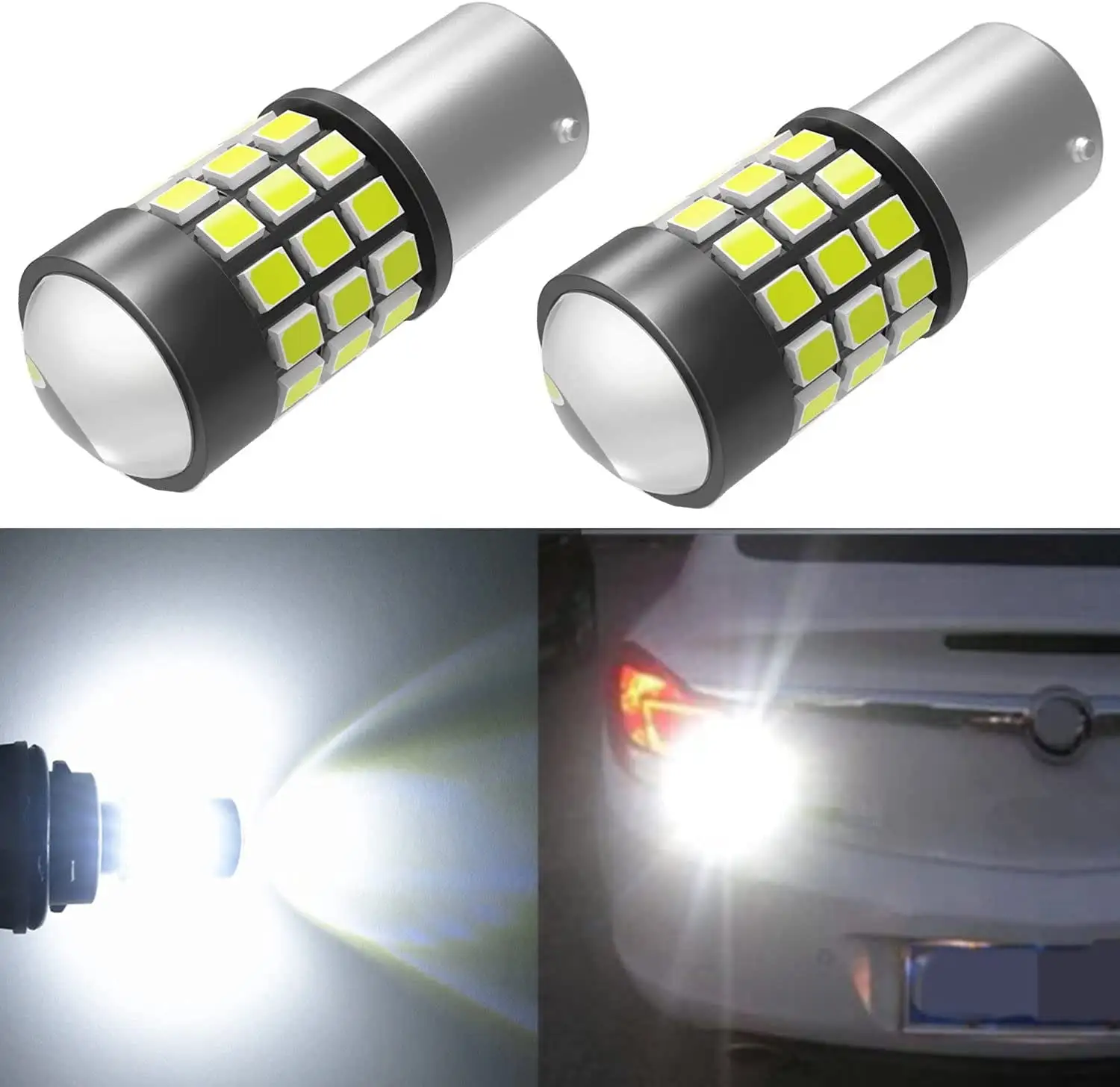 Alla Lighting 2x Super Bright White 1156A P21W LED Bulbs Back-up Reverse Light Lamps for 1992 1993 1994 1995 1996 1997 1998 1999 2000 2001 2002 2003 Elantra / 2004 2005 2006 Hatchback