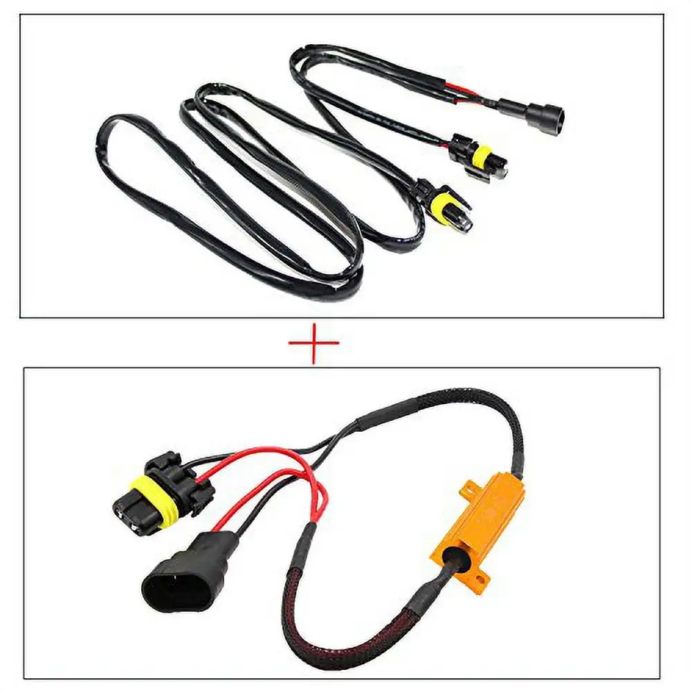 Alla Lighting 9005 HB3 Anti-Flicker + Load Resistor Sets Fix for 2004-2010. for Lexus DRL Off/Flashing Blinking Canbus Bypass Wiring Harness Decoder for DRL Daytime Running Light