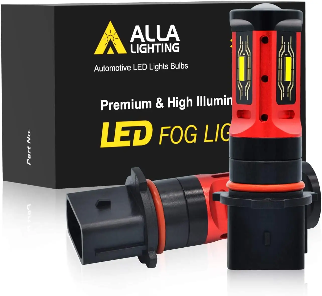 Alla Lighting PG18.5d-1 Base 12277C1 12277 P13W LED Bulbs Fog Lights/DRL/Turn Signal Lights Replacement Xtreme Super Bright 1860-SMD 6000K Xenon White SH23W