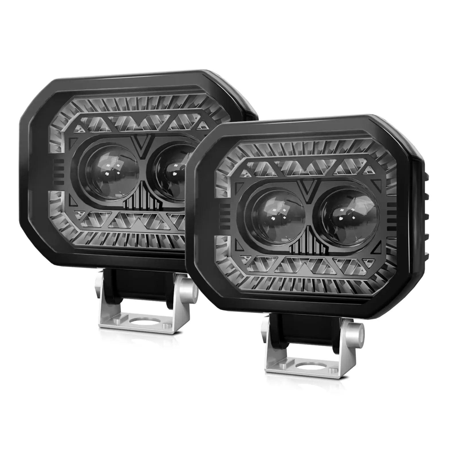 Anself LED Light Bar 2PCS 120W 18000LM Waterproof Fog Lights for Car Motorcycle SUV ATV Truck