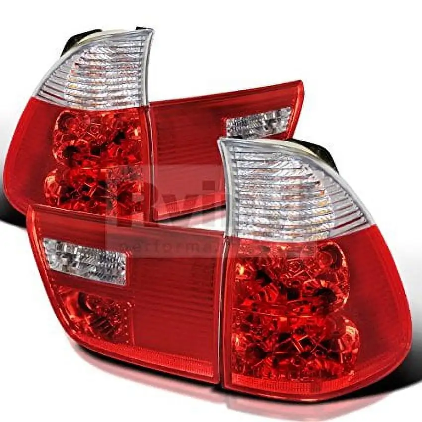 Spec-D Tuning LED Tail Lights Rear Parking Lamps Red Clear Compatible with 1989-1994 Nissan 240SX S13 2DR Couple Left + Right Pair Assembly